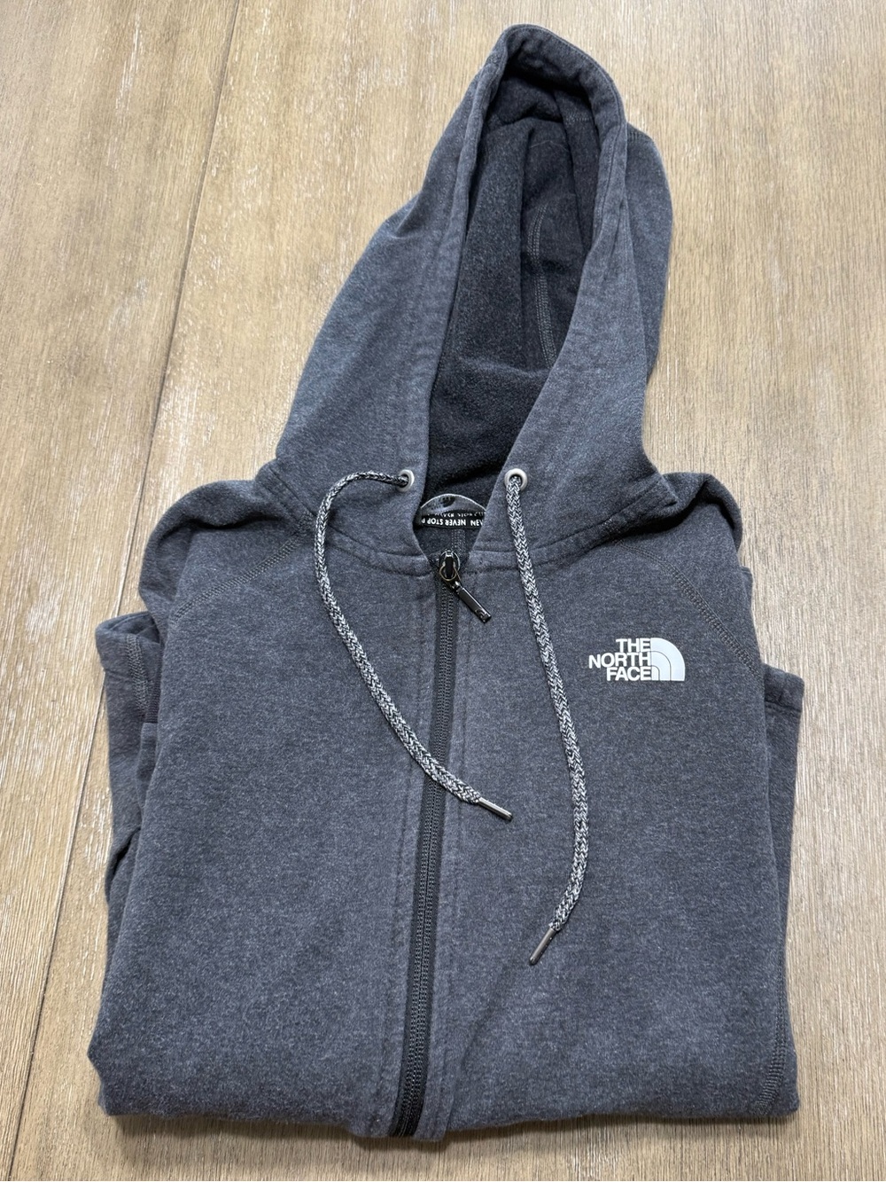 The North Face Charcoal Gray Zip-Up Hooded Sweatshirt